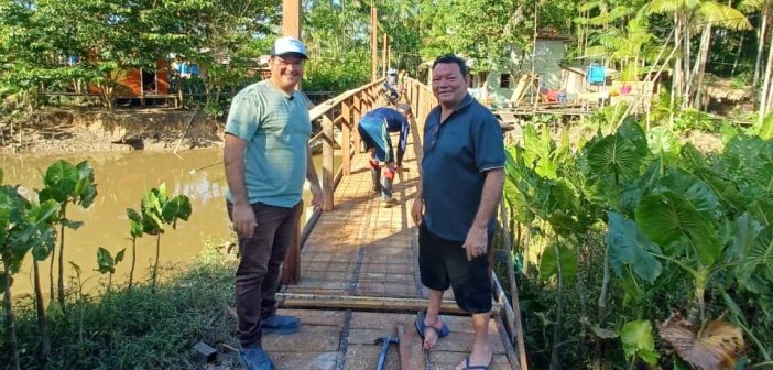 MOBILIDADE PARA NOSSO POVO RIBEIRINHO: Ponte mista do Rio Araticú é realidade.